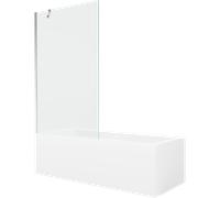 Baignoire rectangulaire Mexen Cubik 170 x 70 cm avec cabine de douche, chrome