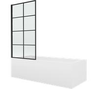 Baignoire rectangulaire Mexen Vega 150 x 70 cm avec cabine de douche, noir
