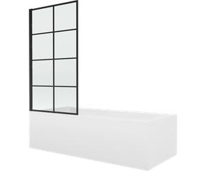 Baignoire rectangulaire Mexen Vega 150 x 70 cm avec cabine de douche, noir