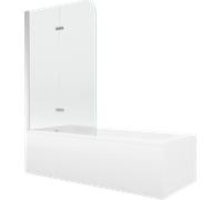 Baignoire rectangulaire Mexen Vega 160 x 70 cm avec paroi de douche, blanc/ch...