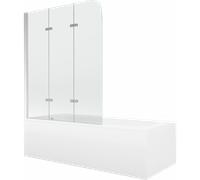 Baignoire rectangulaire Mexen Vega 170 x 70 cm avec paroi de douche, blanc/ch...