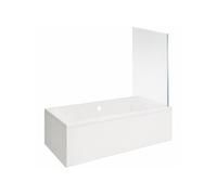 Baignoire rectangulaire Neon 180x80cm + Pare bain droit AURYS Mist 1 chromé profilé droite