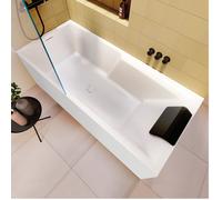 Baignoire Rectangulaire Riho Still Shower 800x800x1800mm Version Droite Trop-Plein Chromé