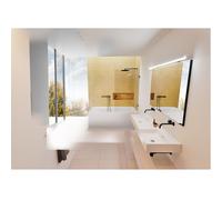 Baignoire rectangulaire de douche en tige RIHO, variante plug & play, avec ét...