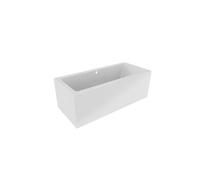 Baignoire RIHO RETHINK CUBIC WALL Plug&Play 180x80 cm-Blanc-Droite-Blanc--