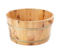 Baignoire ronde en bois - 36,5 x 18 cm - Pour maison privée, saunas | Propriétés de conservation de la chaleur, soulage la fatigue physique, plateau pour les pieds, idéal pour le bien-être