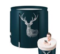 Baignoire - Seau de salle de bain portable | Baignoire pliable non inflammable | Canne de douche pour la douche pour se détendre | Léger pliable pour adultes, écurie de douche, trempage, Spa, B