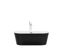Baignoire semi-îlot en acrylique noir 170 x 80 cm HARVEY
