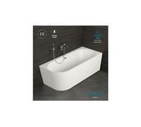 Baignoire semi-îlot murale capri droite 170x76cm, by