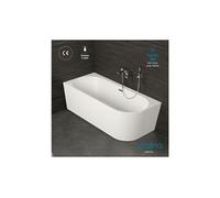 Baignoire semi-îlot murale capri gauche 170x76cm, by