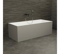 Baignoire Semi-îlot Murale Cobalt 170 Grise 170 X75 X56 Cm, By Spalina