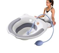 Baignoire Sitz pour soins post-partum - kit de toilettes de bain Sitz pliable pour soulagement des hémorroïdes | Avec Flusher, asseyez-vous une casserole pour un soulagement apaisant pour les femmes e