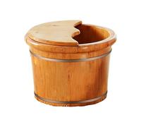 Baignoire sur pied en bois, Bain de pieds pour baignoire ,Lavabo en bois de ménage de station thermale de pied de seau pour la station thermale, sauna, trempage