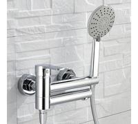 Baignoire Tapisseur avec douche Chrome Mur en laiton à robinet 90 Spout pivot Beauty Comes