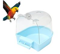 Baignoire transparente pour oiseaux - Boîte à perroquet, accessoire de douche | Fixation de tube de bain, clip transparent pour récipient d'éclaboussures (pour utilisation de conure canari