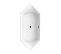 Villeroy und Boch Squaro baignoire hexagonale UBQ190SQS6V-01 189,2x79,4 cm, blanc