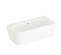 Baignoire Vitra Geo 65441008000 angle droit, bonde centrale, capacité 210 l