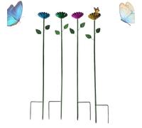 Baignoires d'abeilles pour Jardin - Alimentaire d'abeille | Bol de Bain Papillon avec Conception de Fleurs, enjeux de Sculpture en métal coloré Configuration et Soins sans tracas