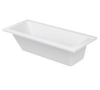 Baignoires Duravit D-Code, 1600x700mm, rectangulaire, à encastrer, 100 Betteres, 1 pente de dos, blanc, 700096000000000