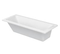 Baignoires Duravit D-Code, 1700x700mm, rectangulaire, à encastrer, 110 litres, 1 pente de dos, blanc brillant, 700097000000000