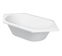 Baignoires Duravit D-Code, 1900x900mm, hexagonales, à encastrer, 140 Betteres, double dos inclinés, blanc brillant, 700138000000000