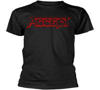 BAIGONGZHU Accept 'Red Logo' T Shirt Black XXL