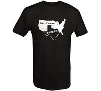 BAIGONGZHU Casual T-Shirt Texas - Not Texas Secede Austin Dallas Oil Longhorn Black L