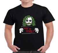 BAIGONGZHU Men T-Shirt Why So Sirius T Shirt Tshirt Women T-Shirt Black M