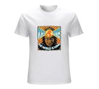 BAIGONGZHU Men's T-Shirt KRS-One The World is Mind Album Cover Black L