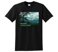 BAIGONGZHU Trendy T-Shirt Bonobo Black Sands Vinyl CD Cover Black S