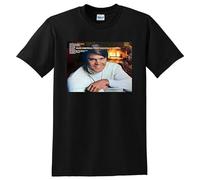 BAIGONGZHU Trendy T-Shirt Glen Campbell That Christmas Feeling Black L