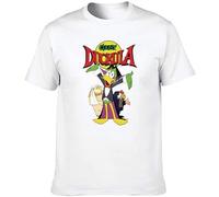 BAIGONGZHU Unisex T-Shirt Count Duckula Poster Black L