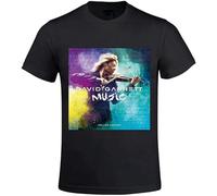 BAIGONGZHU Unisex T-Shirt David Garrett Music Graphics for Men Crew Neck Black XXL