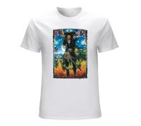 BAIGONGZHU Unisex T-Shirt Steve Vai Passion Warfare Black M