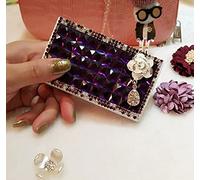 BAIHAO Étui à Cigarettes en métal avec Strass Ultra-Mince pour Dames allonger la boîte à Cigarettes Peut contenir 20 bâtons de Cigarette Mince, Meilleur Cadeau pour Les Filles