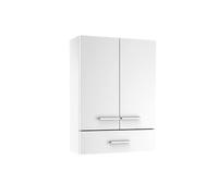 Baikal Armoire de Salle de Bain, Mélamine 16 mm, Blanc, 54 cm