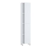 Baikal Armoire de Salle de Bain, Meuble de Salle de Bain, Armoire Haute, Meubles auxiliaires, étagère. Colonne. Livraison en kit. Série Ouverte 37 x 180 cm, Blanc
