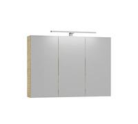 Baikal Camerino Famille 2 Nature, Verre mélamine Bois Applique LED, 90 cm