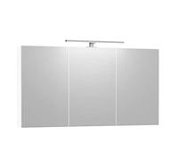 Baikal Camerino Famille 3 Nebraska, Verre mélamine Bois Applique LED, Blanc, 120 cm