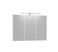 Baikal Camerino Famille 3 Nebraska, Verre mélamine Bois Applique LED, Blanc, 90 cm
