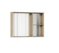 Baikal Meuble de Salle de Bain, Armoire avec Miroir pour Salle de Bain, Armoire Murale, Rangement pour la Salle de Bain, Meuble vestiaire, Meuble de Salle de Bain auxiliaire, Meuble monté.