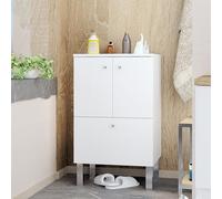 Baikal Meuble de Salle de Bain - Armoire de Sol - Rangement pour Salle de Bain ou n'importe Quel Espace - Auxiliaire à 2 Portes et tiroir, idéal pour Les Petites Toilettes, Meuble monté - 2 Portes +