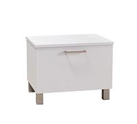 Baikal Meuble de Salle de Bain avec 2 Portes et tiroir Idéal pour Toilettes ou Petites salles de Bain Meuble monté Blanc 51 cm