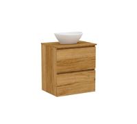 Baikal Meuble de Salle de Bain Klay. Meuble monté avec 2 tiroirs Suspendus avec lavabo sur Le Dessus. Armoire de Salle de Bain. Lavabo en céramique. 60 cm Teka.