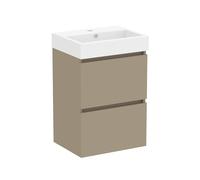 Baikal Meuble de Salle de Bain Mini. Meuble monté avec 2 tiroirs Suspendus avec lavabo. Armoire de Salle de Bain, lavabo en céramique, 45 cm Vasque.