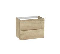 Baikal Meuble de Salle de Bain modulaire à 2 tiroirs, Suspendu au Mur, Module de Salle de Bain, en mélamine de 16 mm. Meuble monté. Combinable avec n'importe Quel Haut.