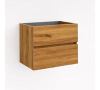 Baikal Meuble de Salle de Bain modulaire à 2 tiroirs, Suspendu au Mur, Module de Salle de Bain, en mélamine de 16 mm. Meuble monté. Combinable avec n'importe Quel Haut.