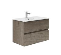 Baikal Meuble de Salle de Bain TRIX. Meuble 2 tiroirs, Suspendu au Mur, Plusieurs Finitions et mesures. Meuble monté. 2 tiroirs 70 cm Nebraska
