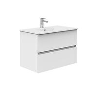 Baikal Meuble de Salle de Bain TRIX. Meuble 60 cm, 2 tiroirs, Suspendu au Mur, diverses Finitions et mesures. Meuble monté. 2 tiroirs 70 cm Blanc