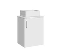 Baikal Mini, Bois Céramique Mélamine 16 métal, Blanc, Una Puerta TG